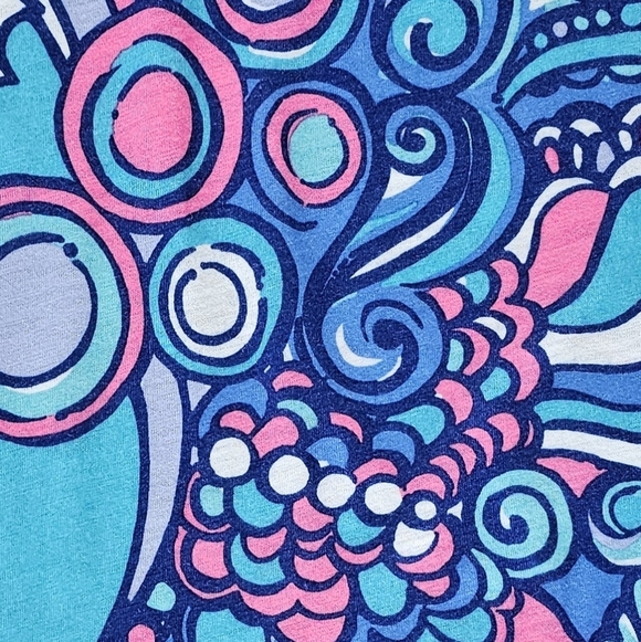 Lilly Pulitzer Multicolor T-Back Luxletic Tank - Sz Medium - Picture 3 of 5